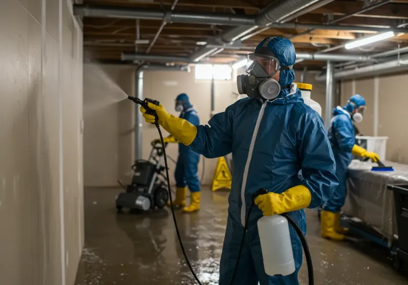 Basement Sanitization and Antimicrobial Treatment process in Trappe, PA