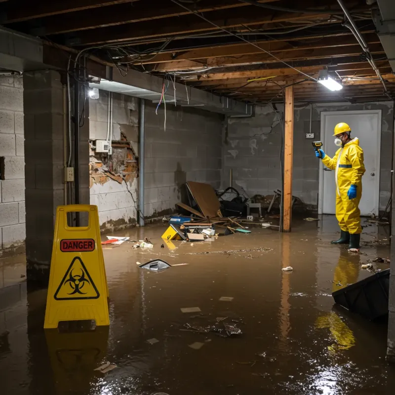 Flooded Basement Electrical Hazard in Trappe, PA Property